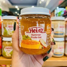 Trái cây nghiền/thịt bò nghiền cho trẻ ăn dặm Heinz hộp 110gr