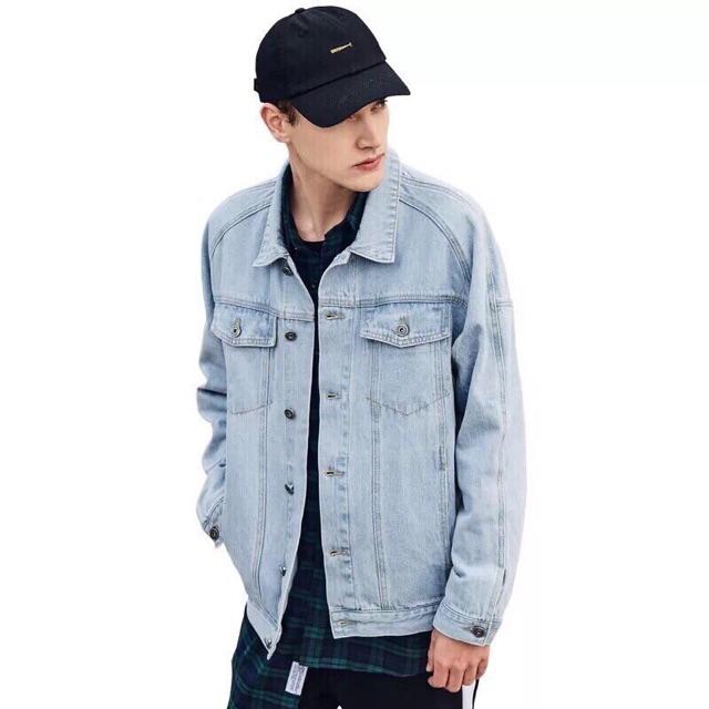 Áo khoác jeans - denim jacket unisex ảnh thật | BigBuy360 - bigbuy360.vn