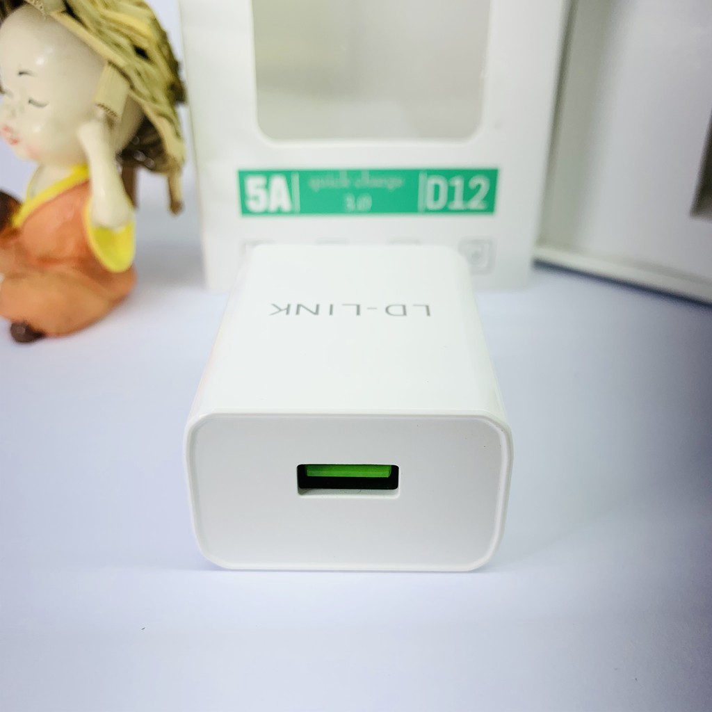 Củ sạc nhanh điện thoại 2.1A Chính hãng LDlink cổng Usb, bảo hành 36 tháng 1 đổi 1