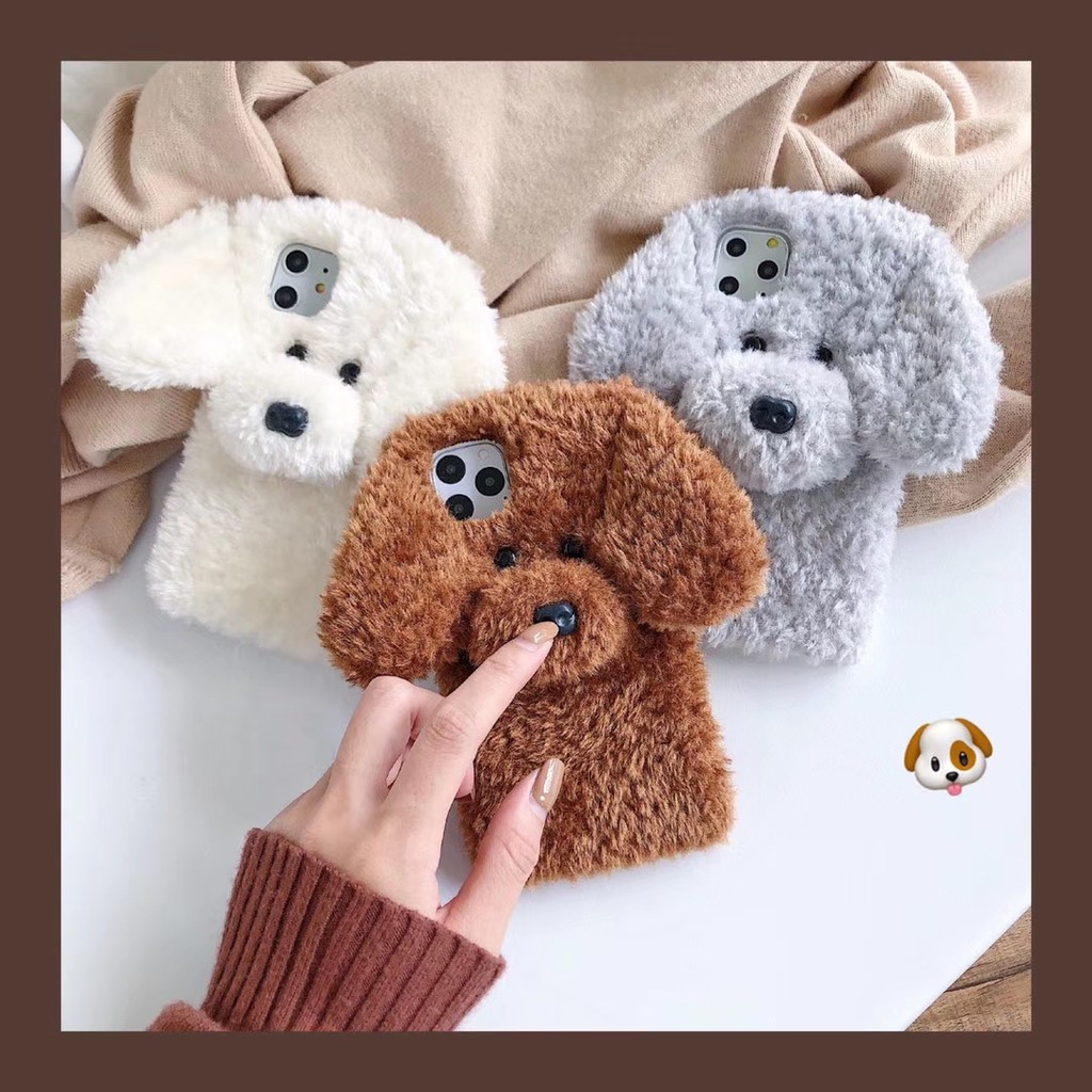 Ốp điện thoại chú chó Teddy dễ thương dành cho iPhone14 Pro Max 13 Pro Max 12 Pro Max 11 Pro Max 6s Plus 7 8 Plus XR XS Max SE 20