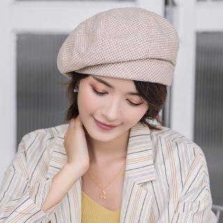 Unique design striped beret hat for women
