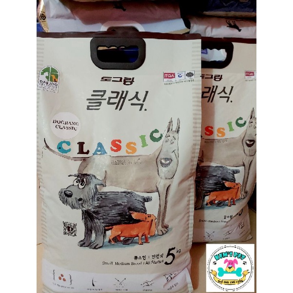 Thức ăn hạt cho Dog Classic 5Kg dành cho mọi lứa tuổi.