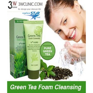 Sữa rửa mặt Green Tea Foam Cleansing 3W Clinic