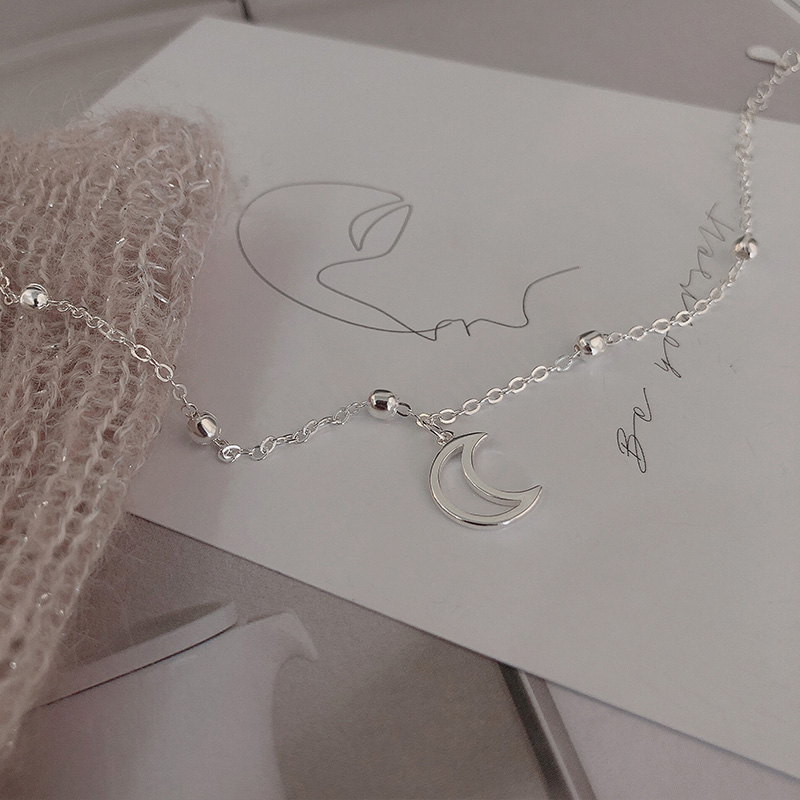 [Mã FACBHOT55 giảm 10K đơn bất kì] Vòng tay bạc trang trí mặt trăng thời trang nữ | BigBuy360 - bigbuy360.vn