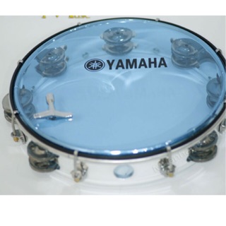 Hình ảnh Trống lắc tay - Lục lạc gõ bo Inox Tambourine Yamaha MT6-102B (Xanh)