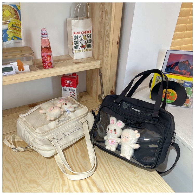 Túi Đeo Chéo Trong Suốt In Hình Anime Dễ Thương Cho Nữ