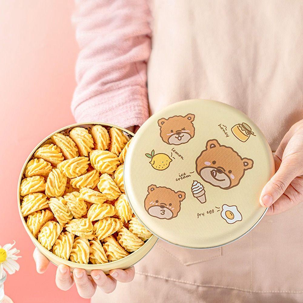 Hộp Thiếc Đựng Bánh Quy / Quà Giáng Sinh Họa Tiết Hoạt Hình