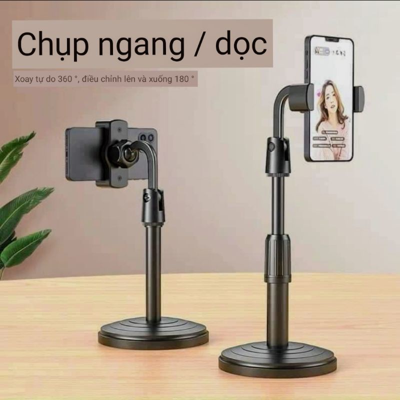 Giá Đỡ Điện Thoại livestream xem video Ổn Định Xoay 360 Độ, Chân đỡ để bàn tiện dụng GD01 [CEC Store]