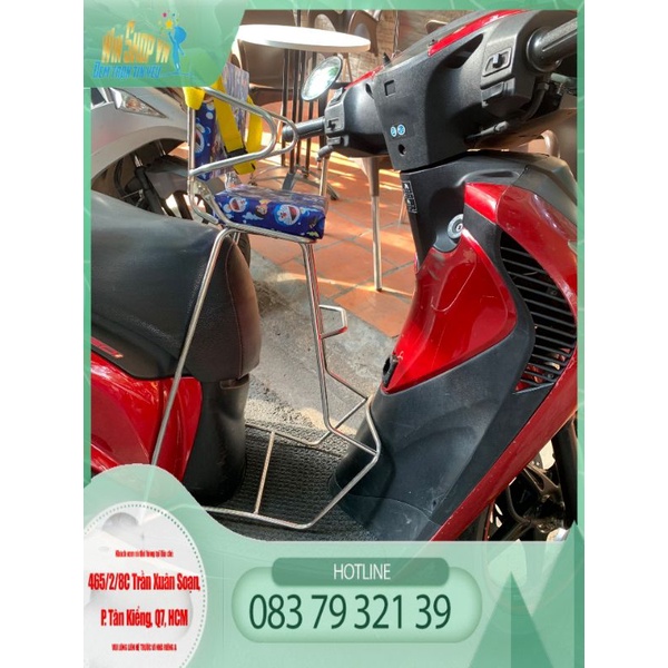 Ghế ngồi xe máy cho bé xe Vario có dựa vòng - đai  | WINSHOPVN
