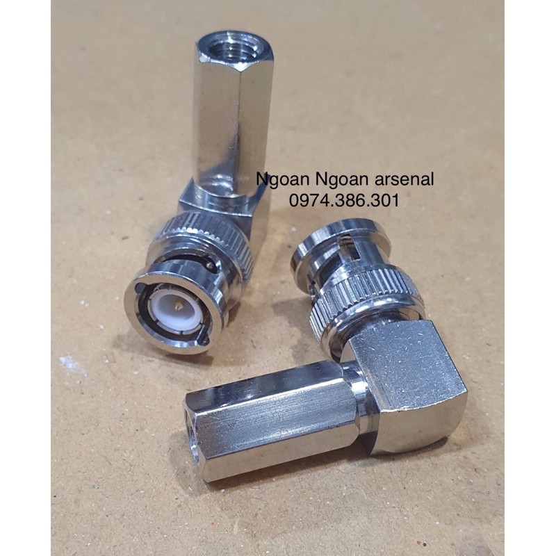 jack rắc BNC vặn trực tiếp chuẩn dây rg6 5c SDI, jack bóp rg58 3c