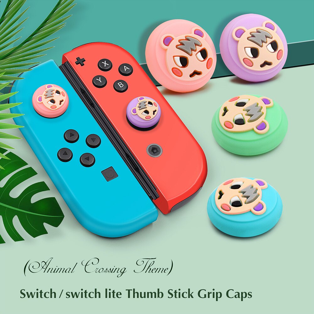 Set 4 Núm Bọc Analog Cho Tay Cầm Nintendo Switch Oled / v2 / Switch Lite Phiên Bản Animal Crossing