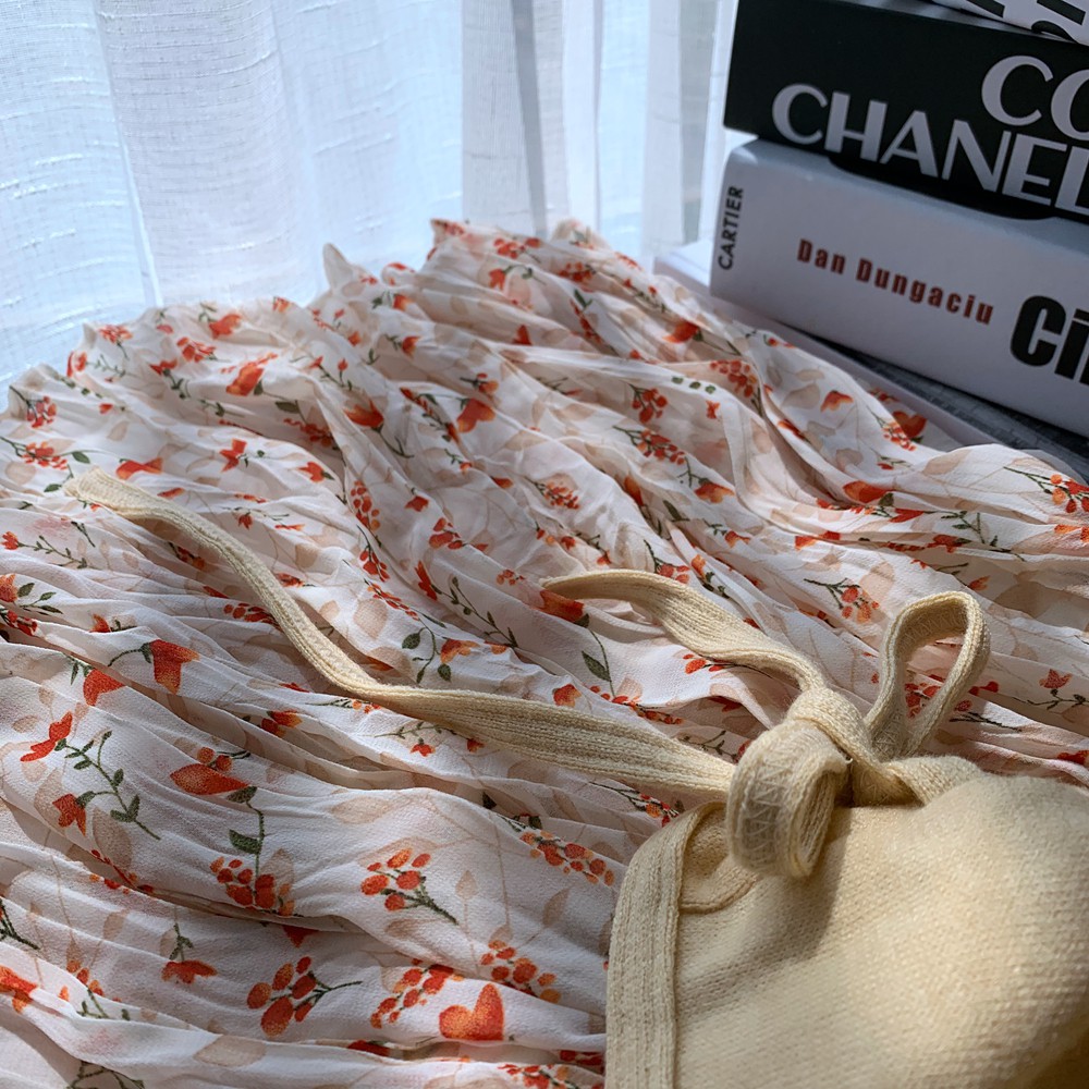[CÓ SẴN] Chân váy hoa dáng dài vintage chiffon hot trend | BigBuy360 - bigbuy360.vn