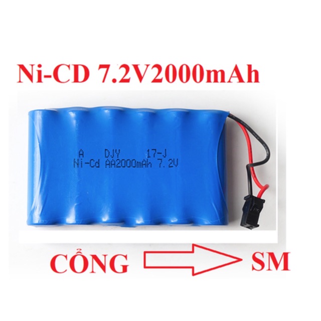 Pin cho xe điều khiển ni-cd 7.2v 2000mah