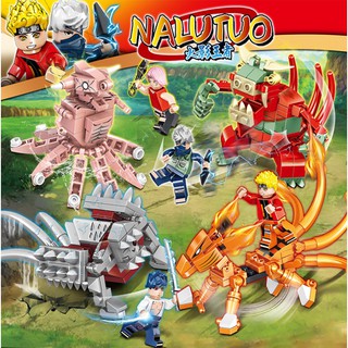Lego Naruto Cửu Vỹ, Tứ Vỹ, Tam Vỹ, Bát Vỹ kèm nhân vật mini figure kakashi, sakura, sasuke