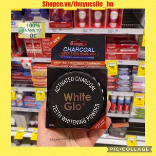 Bột Làm Trắng Răng White Glo Activated Whitening Powder 30g Úc