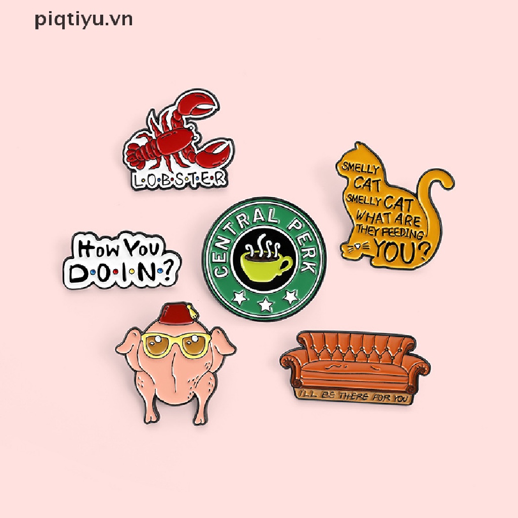 PP Friends How You Doin Enamel Pin Smelly Cat Lobster Turkey Brooch Lapel Badge PP