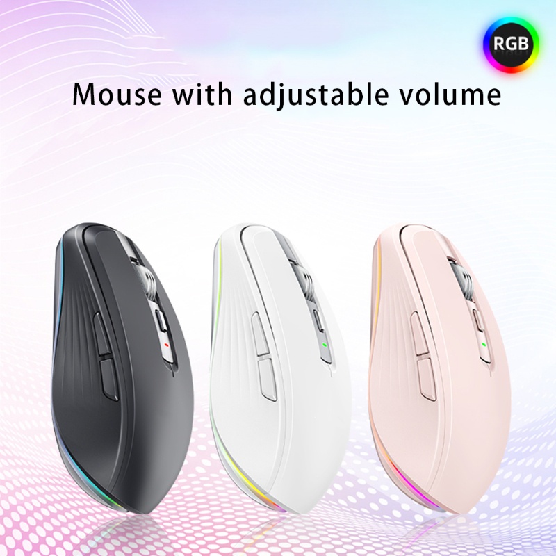 Chuột Quang Không Dây 2.4G RGB 2400dpi Cho Laptop Notebook PC