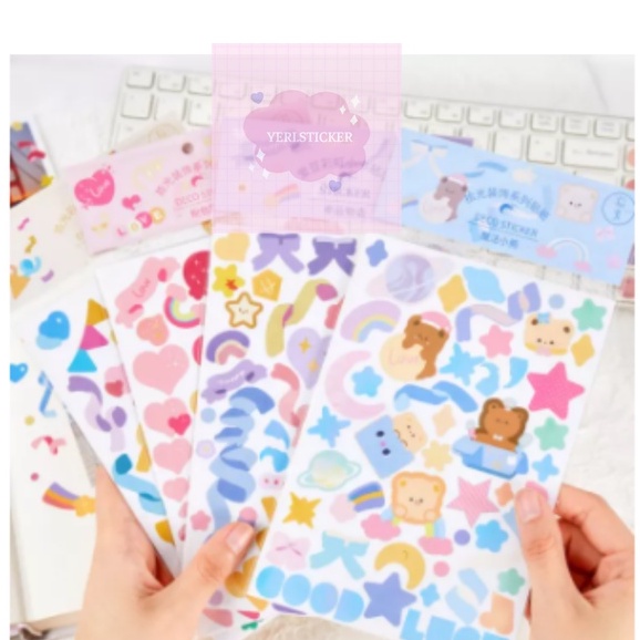 Sticker Nhãn Dán Ruy Băng Cho Sổ Lưu Niệm Tự Làm Kế Hoạch Nhật Ký