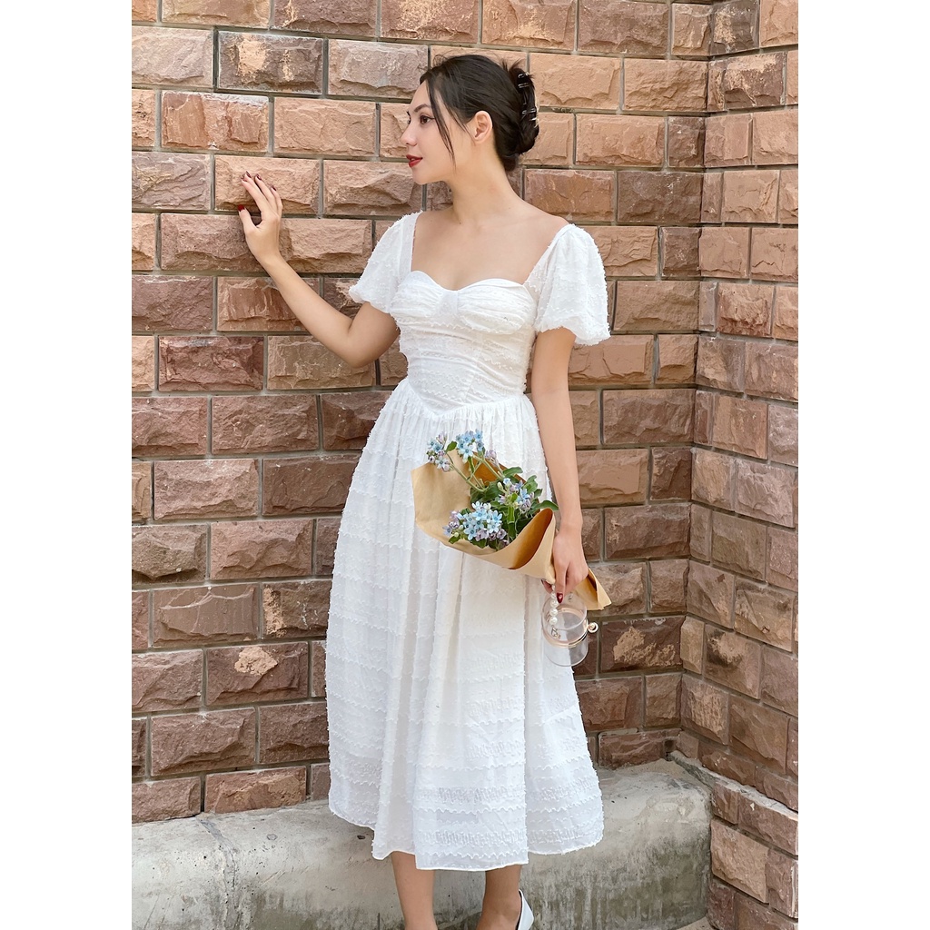 Somee studio Cora dress Váy nhún ngực dáng dài