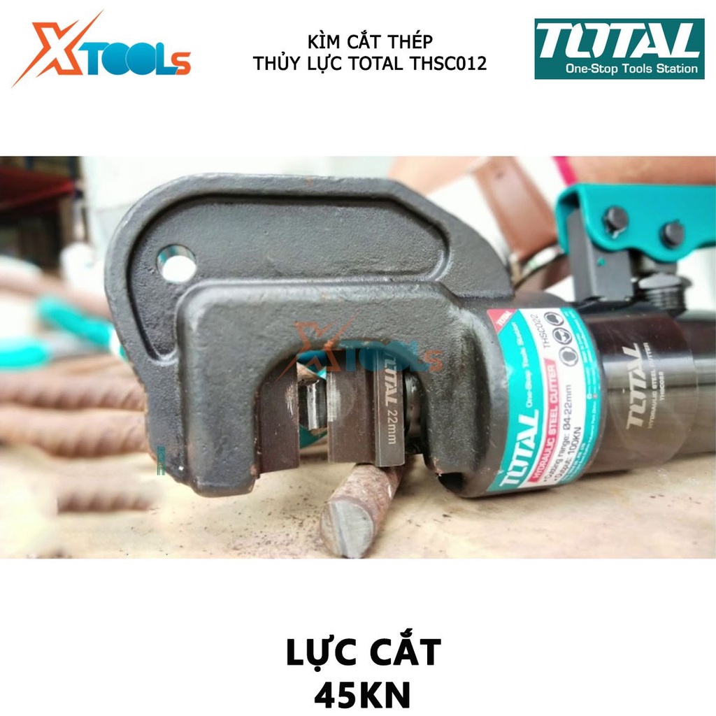 Kìm cắt thép thủy lực TOTAL THSC012 | kềm cắt thủy lực Phạm vi cắt φ4-φ12mm, Lực cắt 45KN Kích thước cắt 15mm, Chiều dài