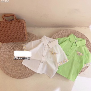 Áo sơ mi cộc tay cho bé