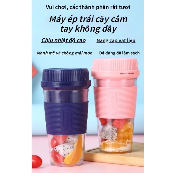 máy ép trái cây portable juicer Di Động Máy Ép Trái Cây Mini，Trọng lượng nhẹ và tiện lợi, máy ép trái cây mini thích hợp sử dụng cho gia đình