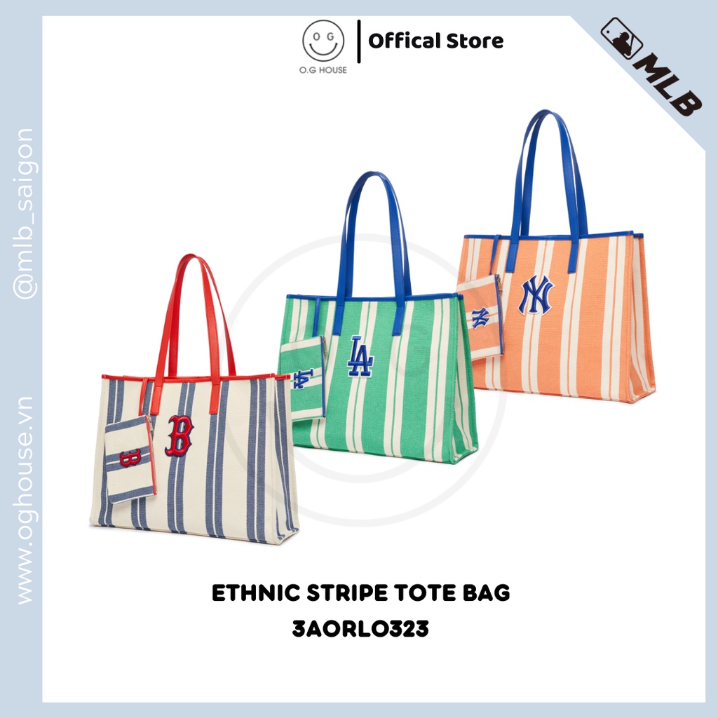 [Chính hãng] Túi MLB Ethnic Stripe Tote Bag