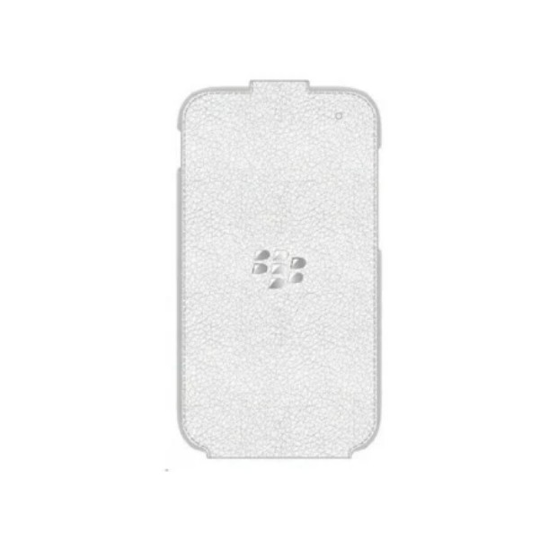 Bao Da Điện Thoại Nắp Gập Màu Trắng Cho Blackberry Q5