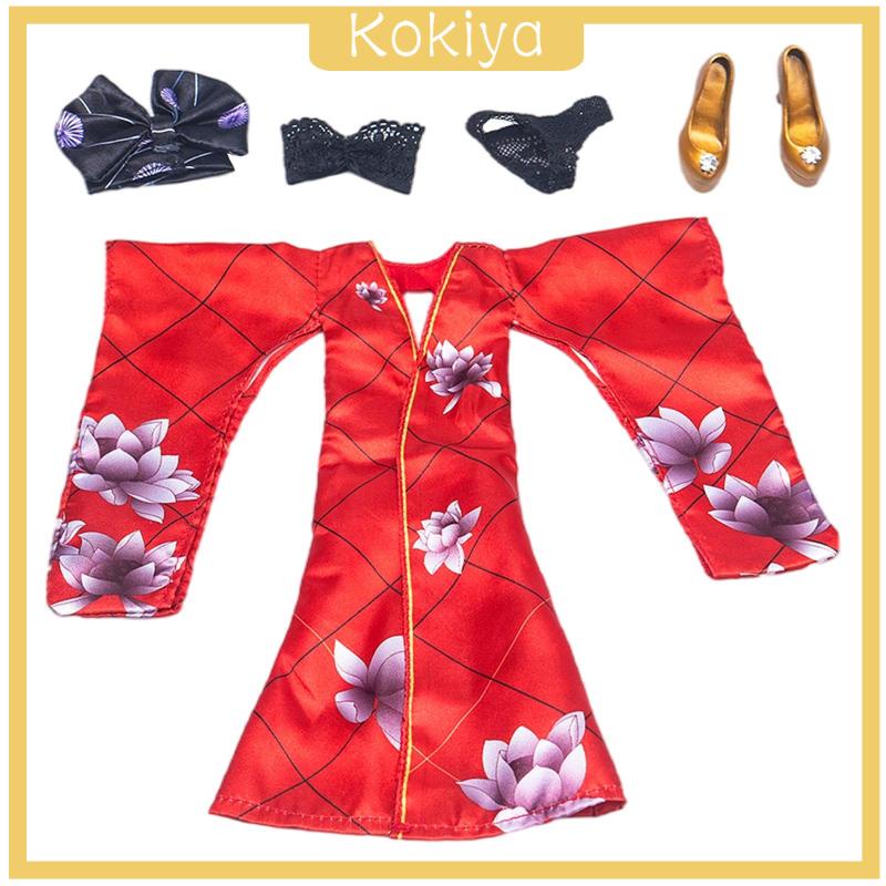 Mô hình trang phục Kimono Nhật Bản cho búp bê 12"