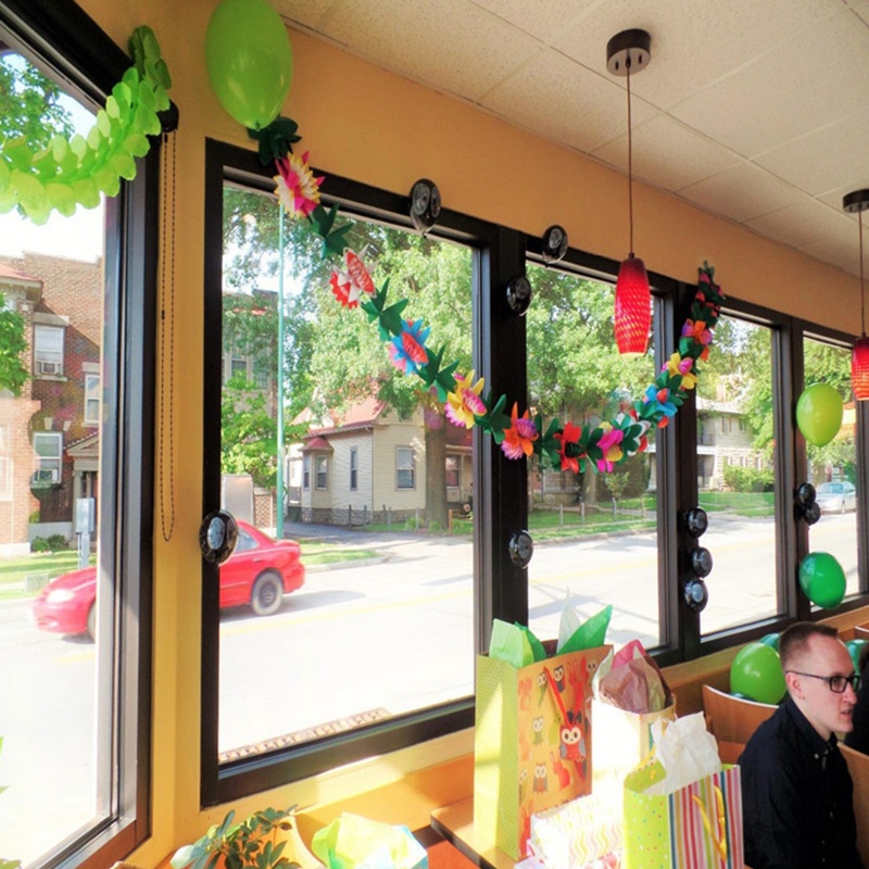 Cờ Giấy Dạng Kéo Họa Tiết Hoa Nhiệt Đới Hawaiian Dùng Để Trang Trí Trong Nhà / Ngoài Trời