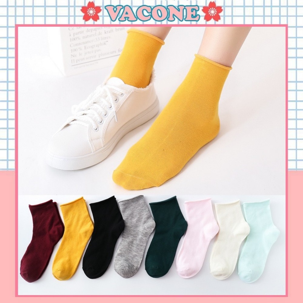 Tất nhún Vacone tất hàn quốc nhiều màu thiết kế nhẹ nhàng nữ tính TN69