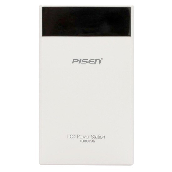 Pin Sạc Dự Phòng Pisen LCD Power Station TS-D186 Version III 10.000mah - Màu Trắng - Hàng Nhập Khẩu