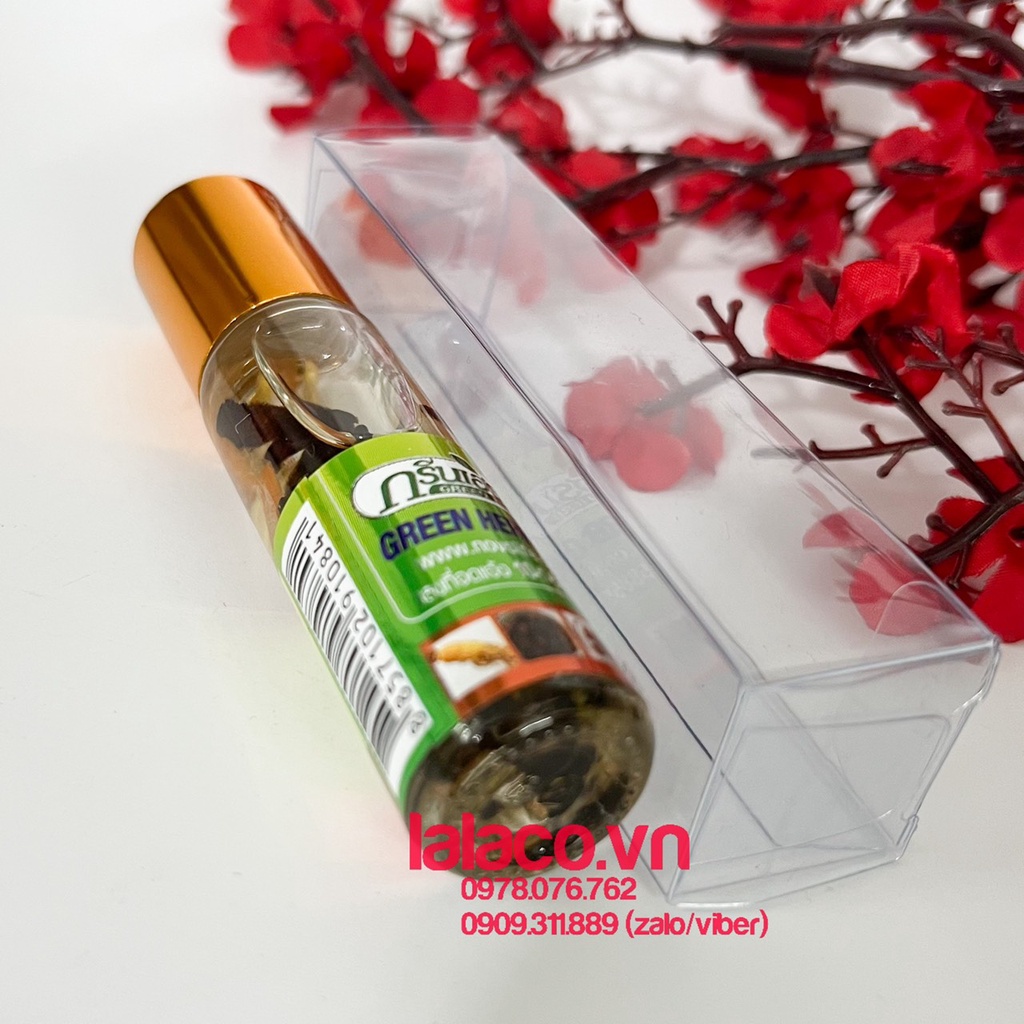 Chai Dầu Lăn Nhân Sâm Ginseng Green Herb Oil 8ml Thái Lan