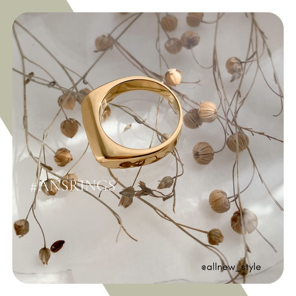 Nhẫn thép Retro Allnewstyle tạo hình đậm chất riêng