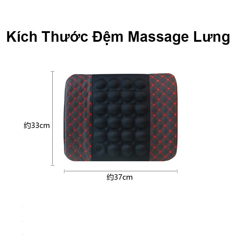 Đệm Tựa Lưng Massage Ô Tô - Kèm Theo Remoto Điều Khiển - Xài Điện Tẩu 12V CARZONE.TOP