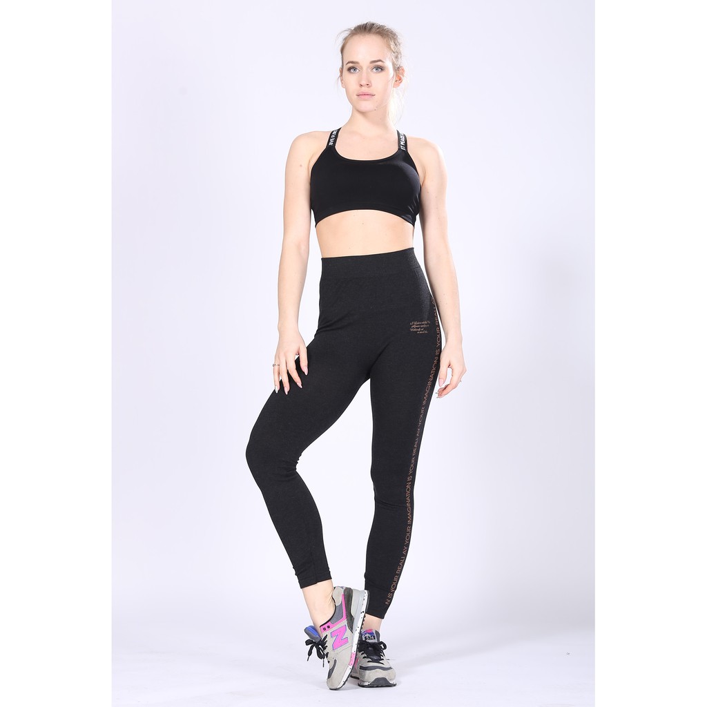 Quần Tập Gym Yoga Chạy Bộ Legging Chữ Dọc