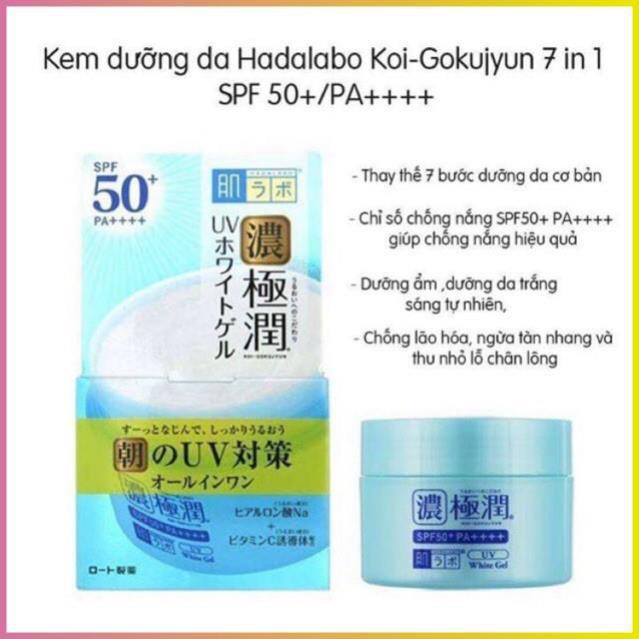 [Hàng Nhật Auth]KEM DƯỠNG TRẮNG DA HADALABO-KEM CHỐNG NẮNG HADA LABO 100G XANH 7 IN 1.