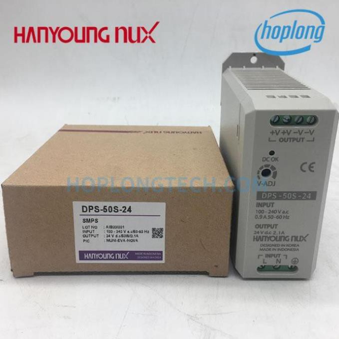 HanYoung DPS-50S-24 Hanyoung Bộ nguồn ngõ ra 24VDC ngõ ra 50W