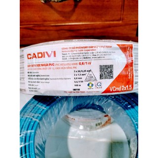 Dây điện đôi mềm 2x1.5 cuộn 100 mét