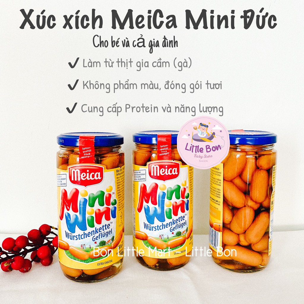 Xúc xích Meica Mini Wini Đức cho bé 380gr bay air_Date 22.01.2023