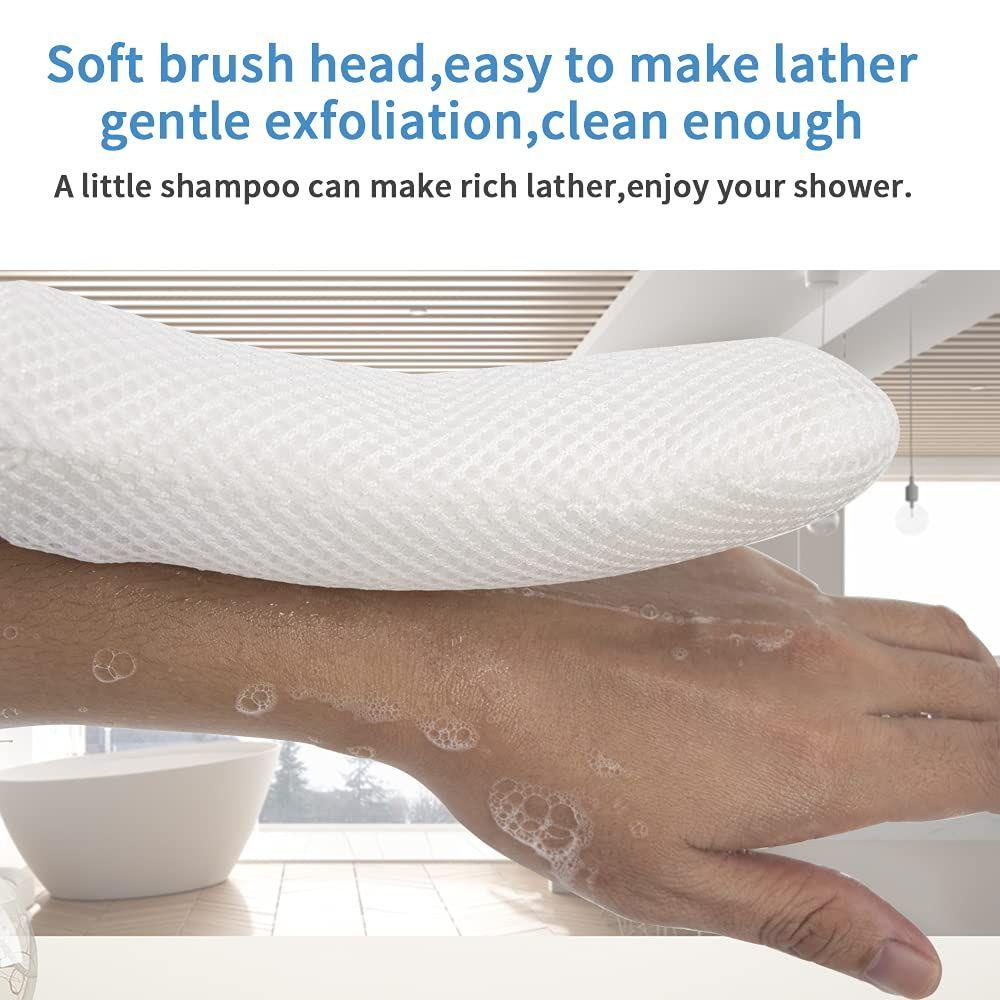 WTTLE Bàn Chải Chà Lưng Khi Tắm Bằng Silicone Tiện Dụng