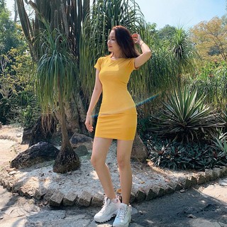 Đầm Body Cổ Tròn Thun Borip