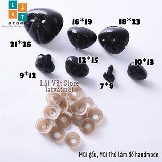 7 Size Mũi thú bằng nhựa có đệm- Needle felting - mũi chó, mũi gấu hàng cao câos