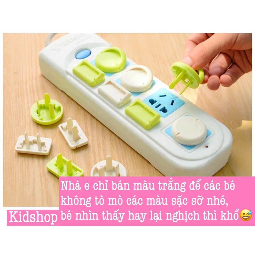 Combo 10 chiếc bịt ổ điện cao cấp giữ an toàn cho bé, có quai tháo ra dễ dàng giá siêu dẻ