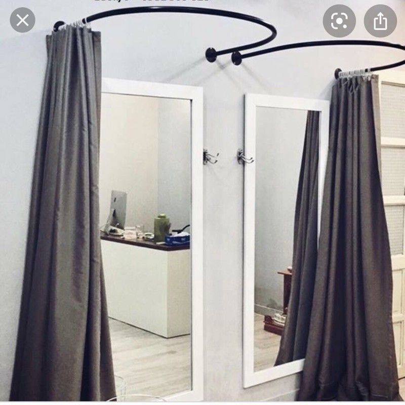 Rèm cửa, rèm vải màu ghi sáng nhiều kích thước