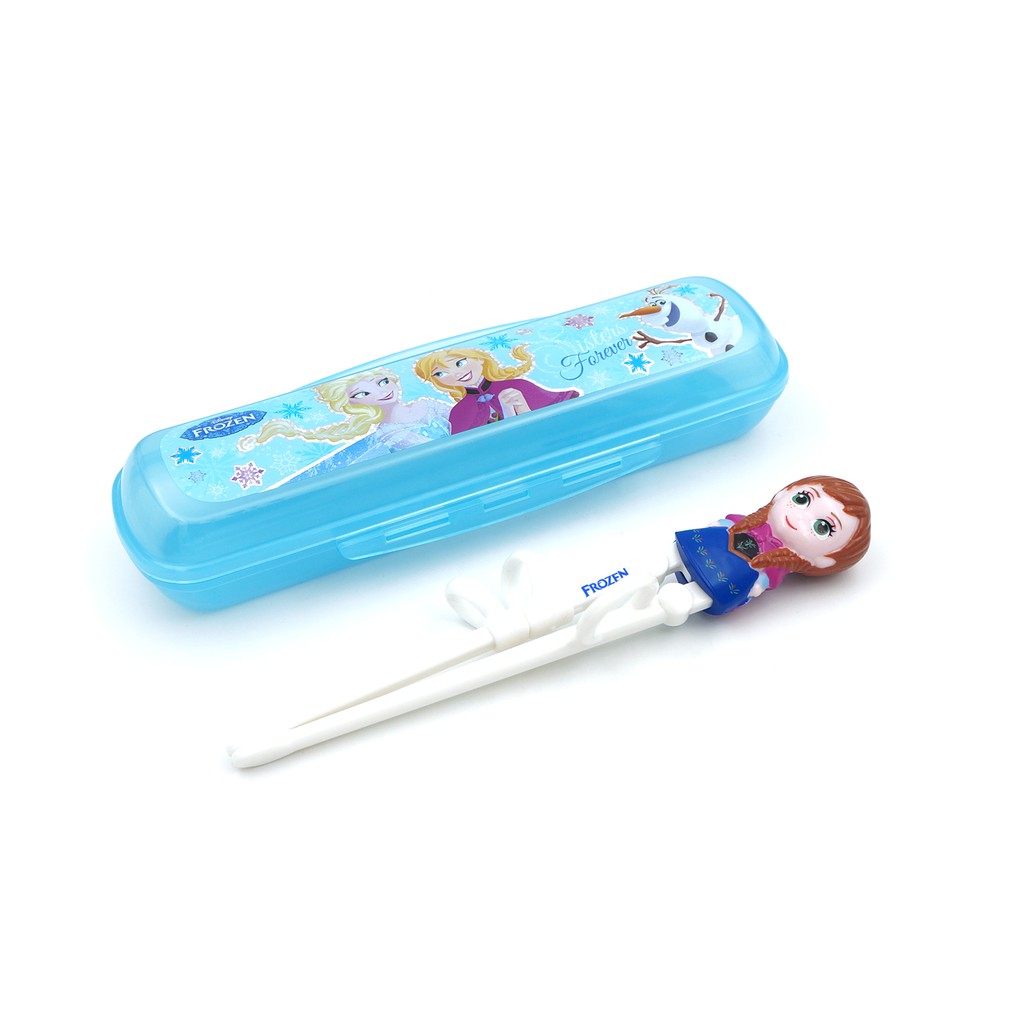 Đũa tập ăn 3D Elsa, Cars, Mickey...-Disney kèm hộp đựng cho bé