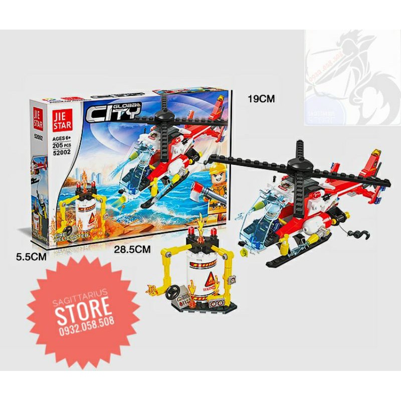 Combo 3 Bộ Lego Jiestar Lắp Ráp Các Phương Tiện Cứu Hỏa