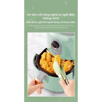 Nồi chiên không dầu 3.5L 1400W Bear QZG-B14D1 - Chính hãng - BH 18 tháng