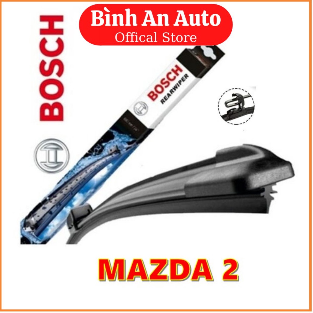 Cần gạt mưa MAZDA 2 (24+14) không xương Silicone hãng BOSCH - Bình An Auto