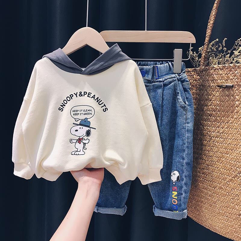 Áo hoodie tay dài in hoạt hình thời trang mùa thu cho bé